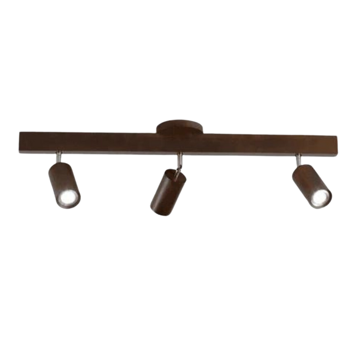 Deckenstrahler | Holz Verstellbar LED Stilvoll Stimmungsvolles Design Langlebig-Walnuss-Warmweiß-3-Luzern Mode