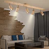 Deckenstrahler | Holz Verstellbar LED Stilvoll Stimmungsvolles Design Langlebig-Luzern Mode