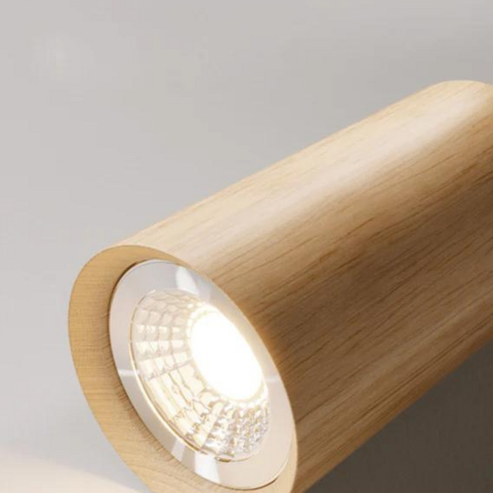 Deckenstrahler | Holz Verstellbar LED Stilvoll Stimmungsvolles Design Langlebig-Luzern Mode