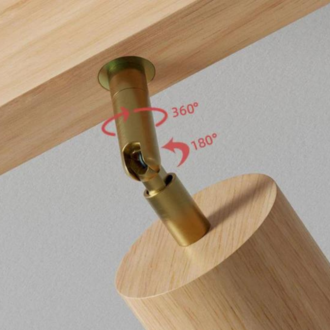 Deckenstrahler | Holz Verstellbar LED Stilvoll Stimmungsvolles Design Langlebig-Luzern Mode