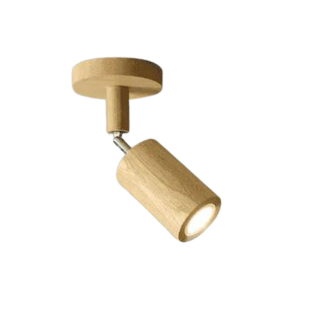 Deckenstrahler | Holz Verstellbar LED Stilvoll Stimmungsvolles Design Langlebig-Weiße Eiche-Warmweiß-1-Luzern Mode