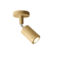 Deckenstrahler | Holz Verstellbar LED Stilvoll Stimmungsvolles Design Langlebig-Weiße Eiche-Warmweiß-1-Luzern Mode