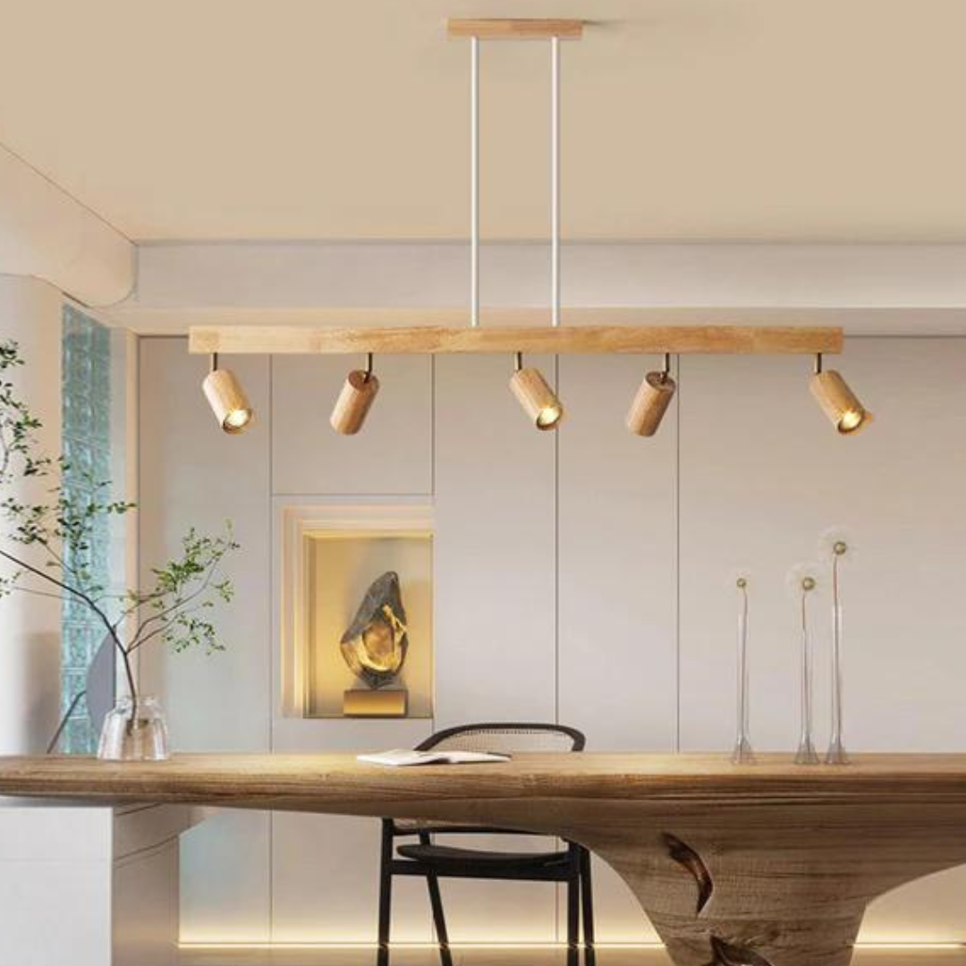 Deckenstrahler | Holz Verstellbar LED Stilvoll Stimmungsvolles Design Langlebig-Luzern Mode