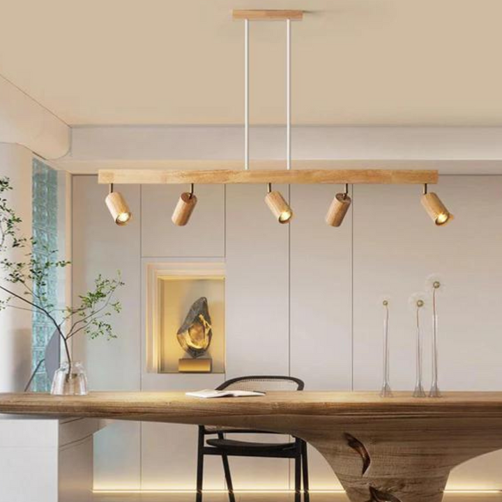 Deckenstrahler | Holz Verstellbar LED Stilvoll Stimmungsvolles Design Langlebig-Luzern Mode
