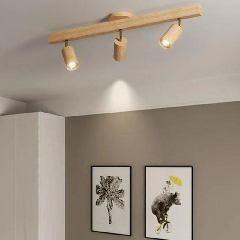 Deckenstrahler | Holz Verstellbar LED Stilvoll Stimmungsvolles Design Langlebig-Luzern Mode