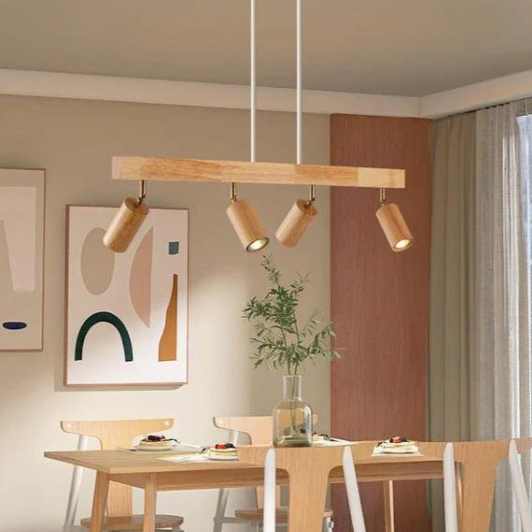 Deckenstrahler | Holz Verstellbar LED Stilvoll Stimmungsvolles Design Langlebig-Luzern Mode