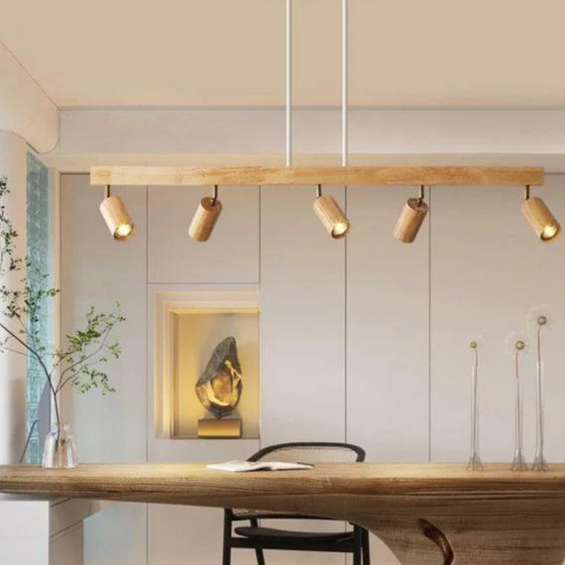 Deckenstrahler | Holz Verstellbar LED Stilvoll Stimmungsvolles Design Langlebig-Luzern Mode