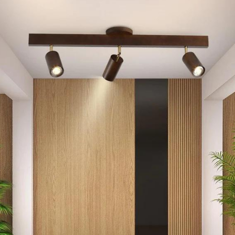 Deckenstrahler | Holz Verstellbar LED Stilvoll Stimmungsvolles Design Langlebig-Luzern Mode