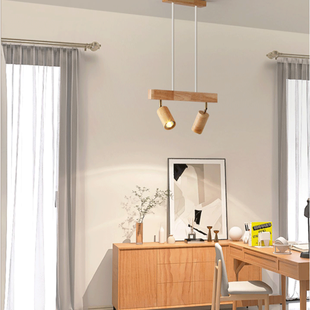 Deckenstrahler | Holz Verstellbar LED Stilvoll Stimmungsvolles Design Langlebig-Luzern Mode