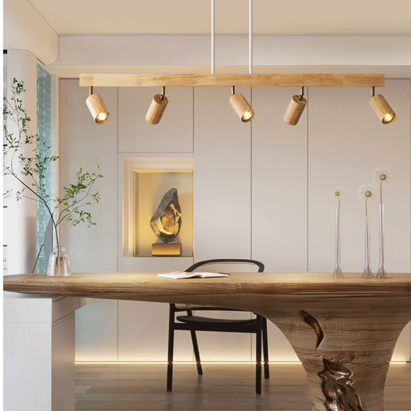 Deckenstrahler | Holz Verstellbar LED Stilvoll Stimmungsvolles Design Langlebig-Luzern Mode
