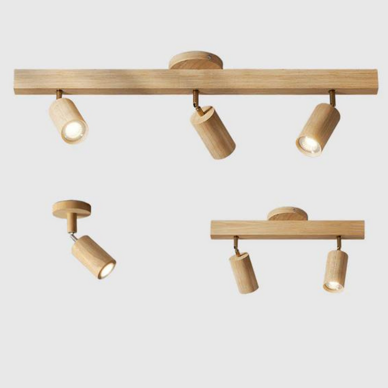 Deckenstrahler | Holz Verstellbar LED Stilvoll Stimmungsvolles Design Langlebig-Luzern Mode