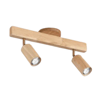 Deckenstrahler | Holz Verstellbar LED Stilvoll Stimmungsvolles Design Langlebig-Weiße Eiche-Warmweiß-2-Luzern Mode
