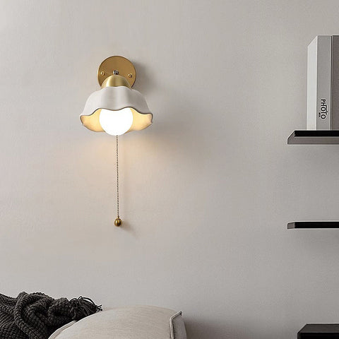 Weiße französische Wandleuchte | Verstellbarer Arm | Metall | Elegant-Luzern Mode
