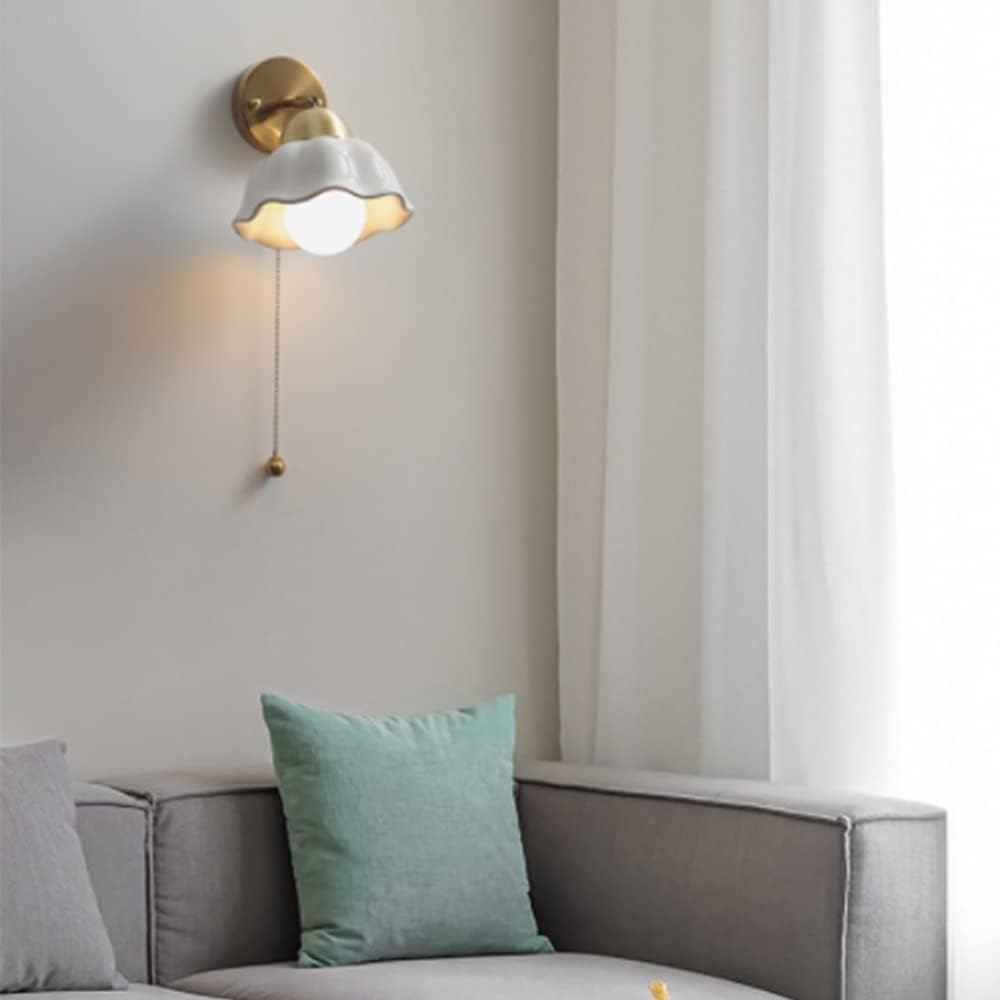 Weiße französische Wandleuchte | Verstellbarer Arm | Metall | Elegant-Luzern Mode