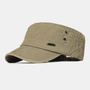 Herren Pet | Militär Design | Cool | Gewaschene Farbe | Baumwolle | Uni-Khaki-Luzern Mode
