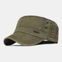 Herren Pet | Militär Design | Cool | Gewaschene Farbe | Baumwolle | Uni-Olivegrün-Luzern Mode