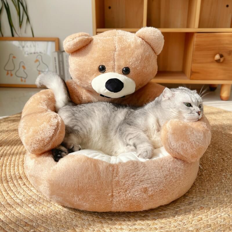 Haustierbett | Hundebett | Katzenbett | Komfort | Verstellbar-Khaki-S-Luzern Mode