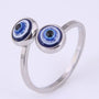Böses Auge Ring | Stilvoll Silber Einzigartig Langlebig Verstellbar One Size-Silber-Luzern Mode