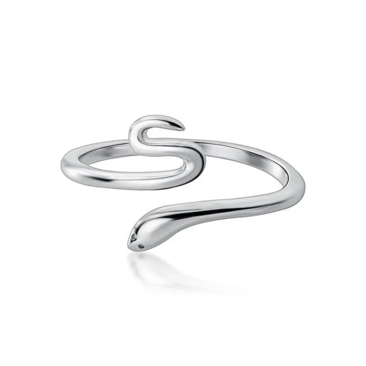 Silberring | Schlange Verstellbar Langlebig Einzigartig Vielseitig Stilvoll-Luzern Mode