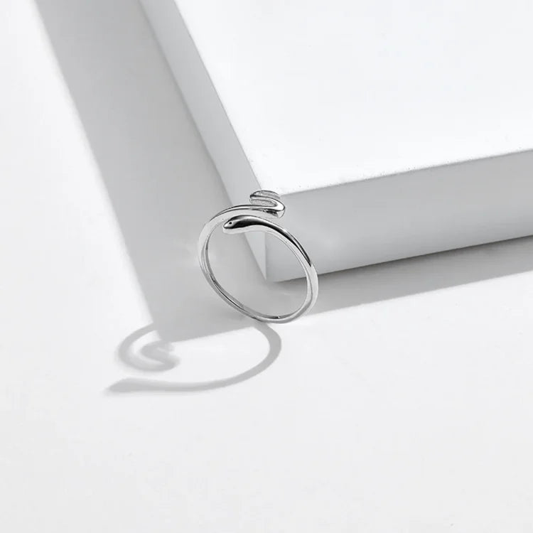 Silberring | Schlange Verstellbar Langlebig Einzigartig Vielseitig Stilvoll-Luzern Mode