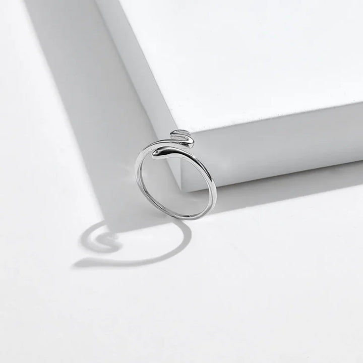 Silberring | Schlange Verstellbar Langlebig Einzigartig Vielseitig Stilvoll-Luzern Mode