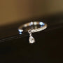Damenring | Verstellbar Wassertropfen Silber Langlebig Stilvoll Einzigartig-Silber-Luzern Mode