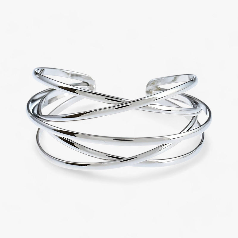 Armreif-Armband | Stilvoll | Offen | Verstellbar | Vielseitig | Langlebig | Silber-Zilver-Luzern Mode