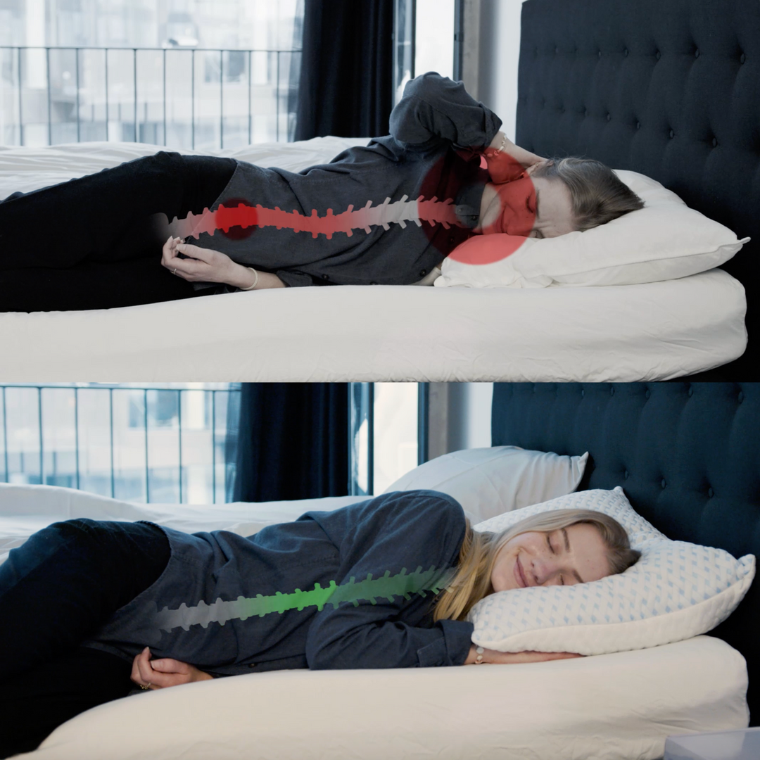 Ergonomisches Kissen | Verstellbar | Zerrissener Memory-Schaum | Kühl-Luzern Mode