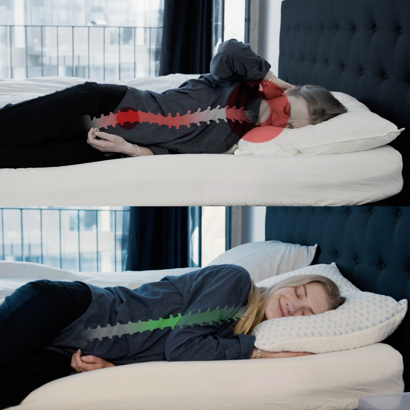 Ergonomisches Kissen | Verstellbar | Zerrissener Memory-Schaum | Kühl-Luzern Mode