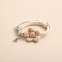 Katzenhalsband | Blume Verstellbar Stylisch Komfortabel Langlebig Weich-Beige-Luzern Mode