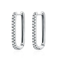 Vertikale Ohrringe | Zirkonia Sterlingsilber Einzigartig Stilvoll 18K Gold-Silber-Luzern Mode