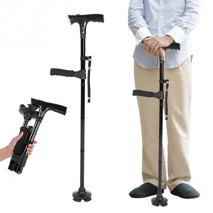 Gehstock | Seniorenhilfe Leichtgewicht LED Aluminium Langlebig Stabil-Luzern Mode