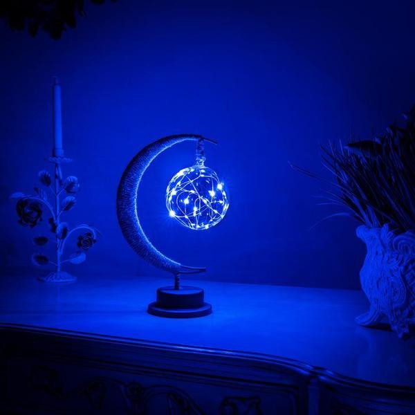 Mondlichtlampe | Stimmungsvolles Einzigartiges Kabelloses Nachhaltiges LED-Licht Vielseitig-Himmelblau-Luzern Mode