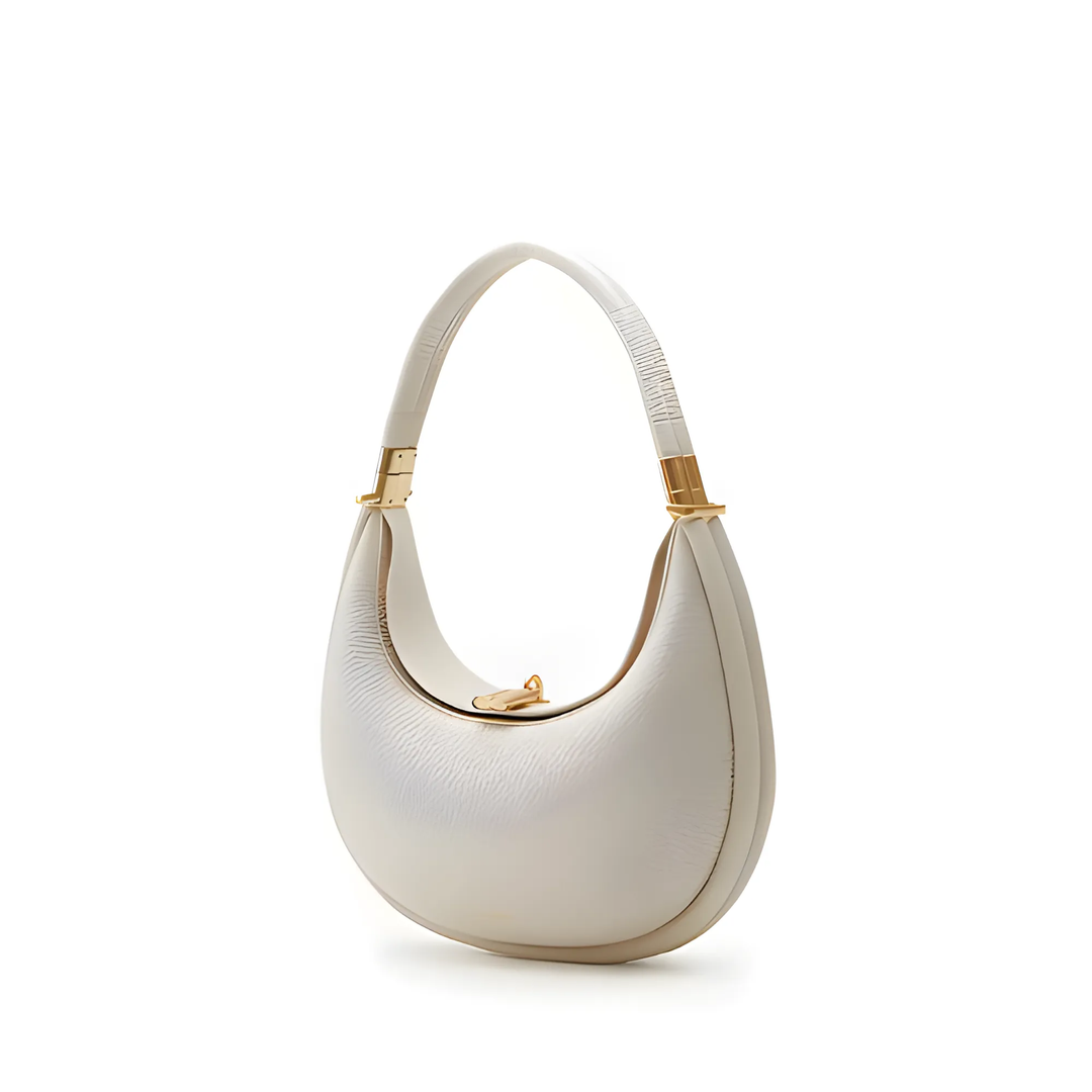 4-in-1 Damen Handtasche mit Schulterriemen Leder-Elfenbein-Luzern Mode