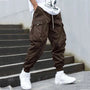 Herren Cargo Hose mit Taschen - Bequeme Freizeithose-Braun-M-Luzern Mode