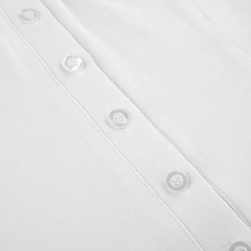 Damen Bluse Kurzarm mit Knopfleiste und Brusttaschen-Luzern Mode