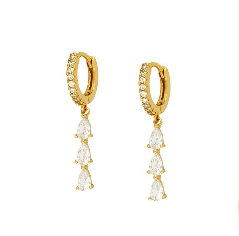 Ohrring-Set | Vielseitig | Stilvoll | Gold | Silber | Hypoallergen | Ring-Gold-Kettenohrring-Luzern Mode