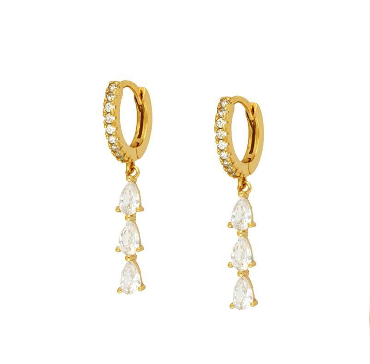 Ohrring-Set | Vielseitig | Stilvoll | Gold | Silber | Hypoallergen | Ring-Gold-Kettenohrring-Luzern Mode
