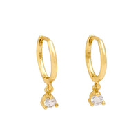 Ohrring-Set | Vielseitig | Stilvoll | Gold | Silber | Hypoallergen | Ring-Gold-Klassischer CZ-Hoop-Luzern Mode