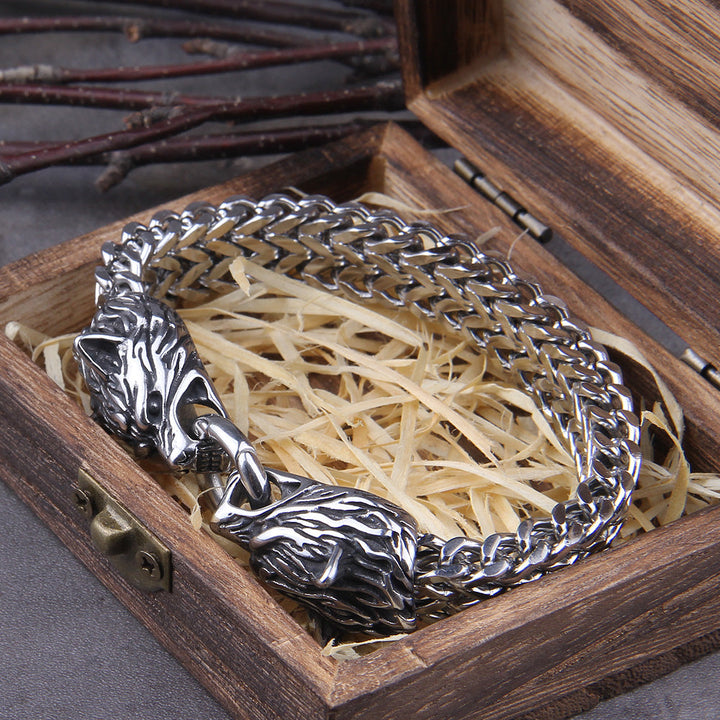 Wolf Armband | Fenrir | Robust | Silber | Stark | Wikinger Design-Luzern Mode
