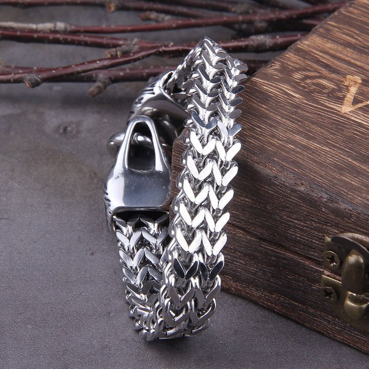 Wolf Armband | Fenrir | Robust | Silber | Stark | Wikinger Design-Luzern Mode
