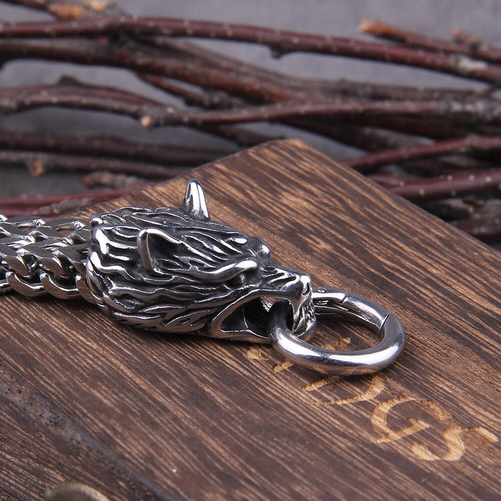 Wolf Armband | Fenrir | Robust | Silber | Stark | Wikinger Design-Luzern Mode