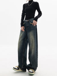 Baggy Damenjeans mit hohem Bund für lässigen Look-Luzern Mode