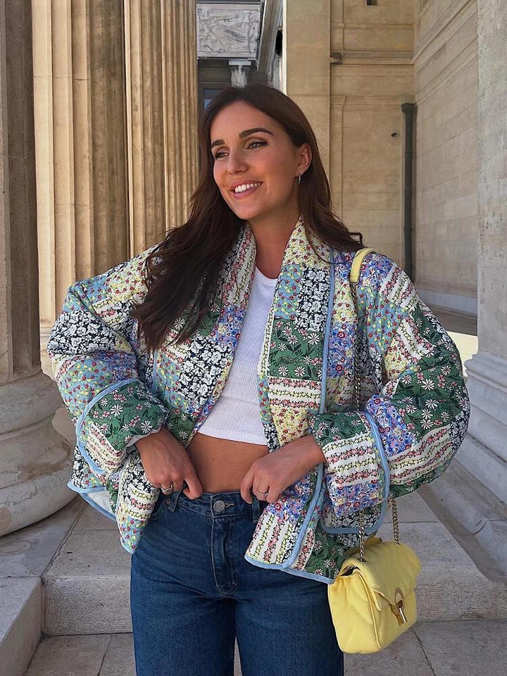Boho Kimono Jacke Damen - Gemustertes Design, Leicht-Luzern Mode