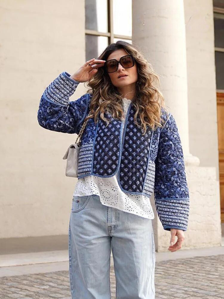 Boho Kimono Jacke Damen - Gemustertes Design, Leicht-Luzern Mode