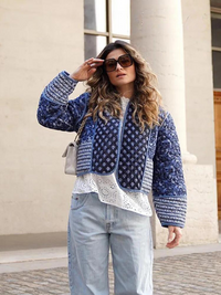 Boho Kimono Jacke Damen - Gemustertes Design, Leicht-Luzern Mode