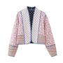 Boho Kimono Jacke Damen - Gemustertes Design, Leicht-Rosa-XS-Luzern Mode