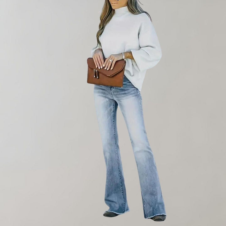 Damenjeans mit hoher Taille - Bequeme Passform, modisch-Luzern Mode