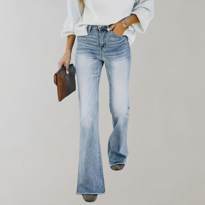 Damenjeans mit hoher Taille - Bequeme Passform, modisch-Luzern Mode