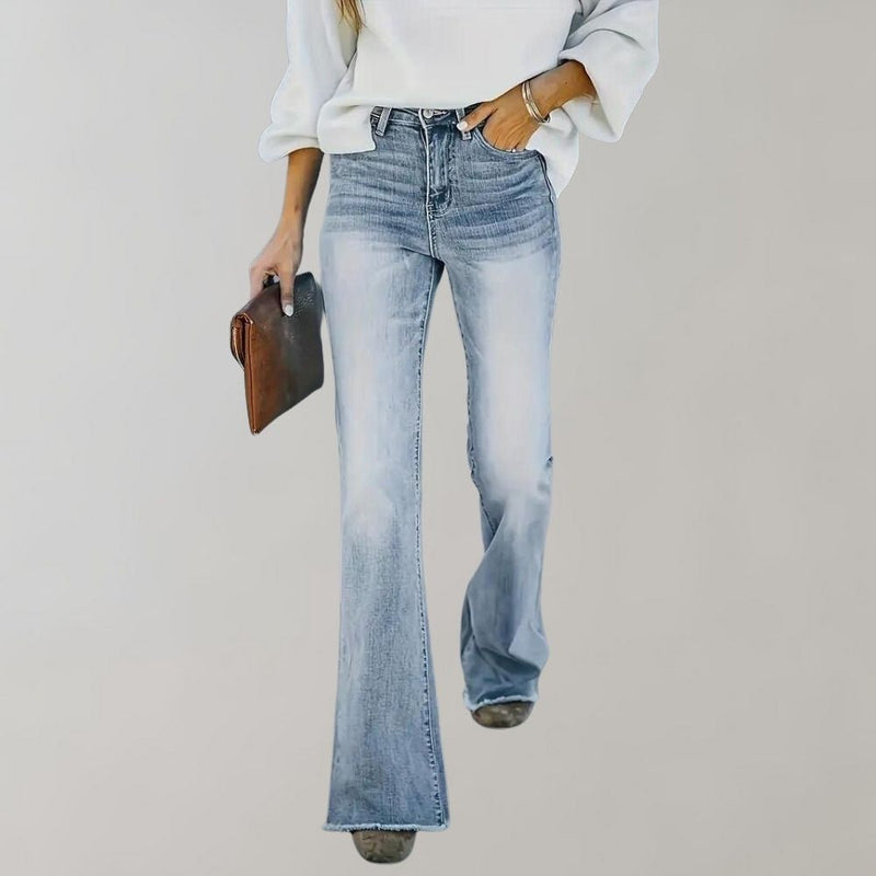 Damenjeans mit hoher Taille - Bequeme Passform, modisch-Luzern Mode